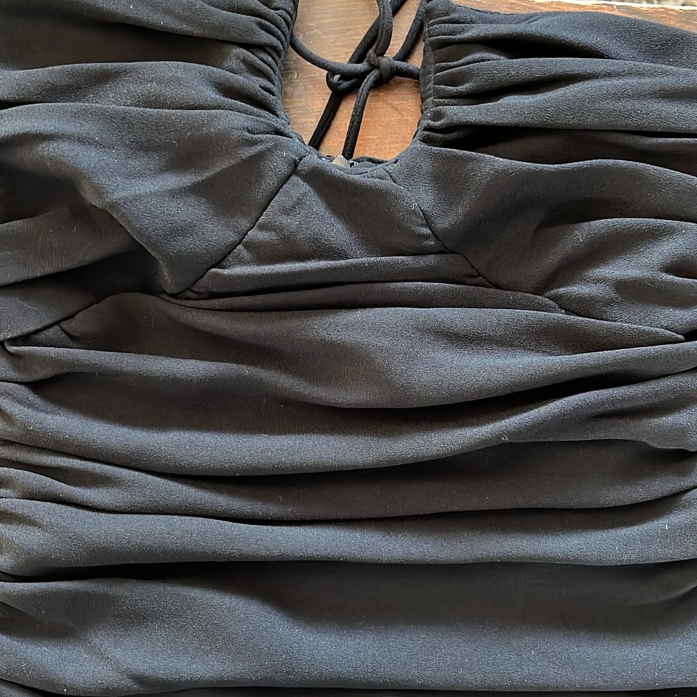 Zara Draped Ruched Bodycon Mini Dress - Picture 3 of 6